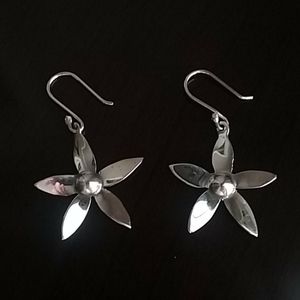 Sterling Silver Flower Earrings Taxco.925